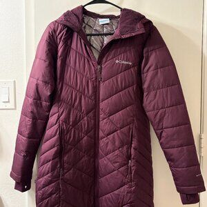 Columbia Size S Womens Plum Purple Omni Heat Hooded Coat